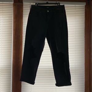 Washed black jeans boyfriend style